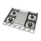 Ilve UHCP965FSSLP Ilve Uhcp965Fsslp Professional Plus Ii 36 Inch Gas Cooktop With Griddle, In Stainless Steel (Liquid Propane)