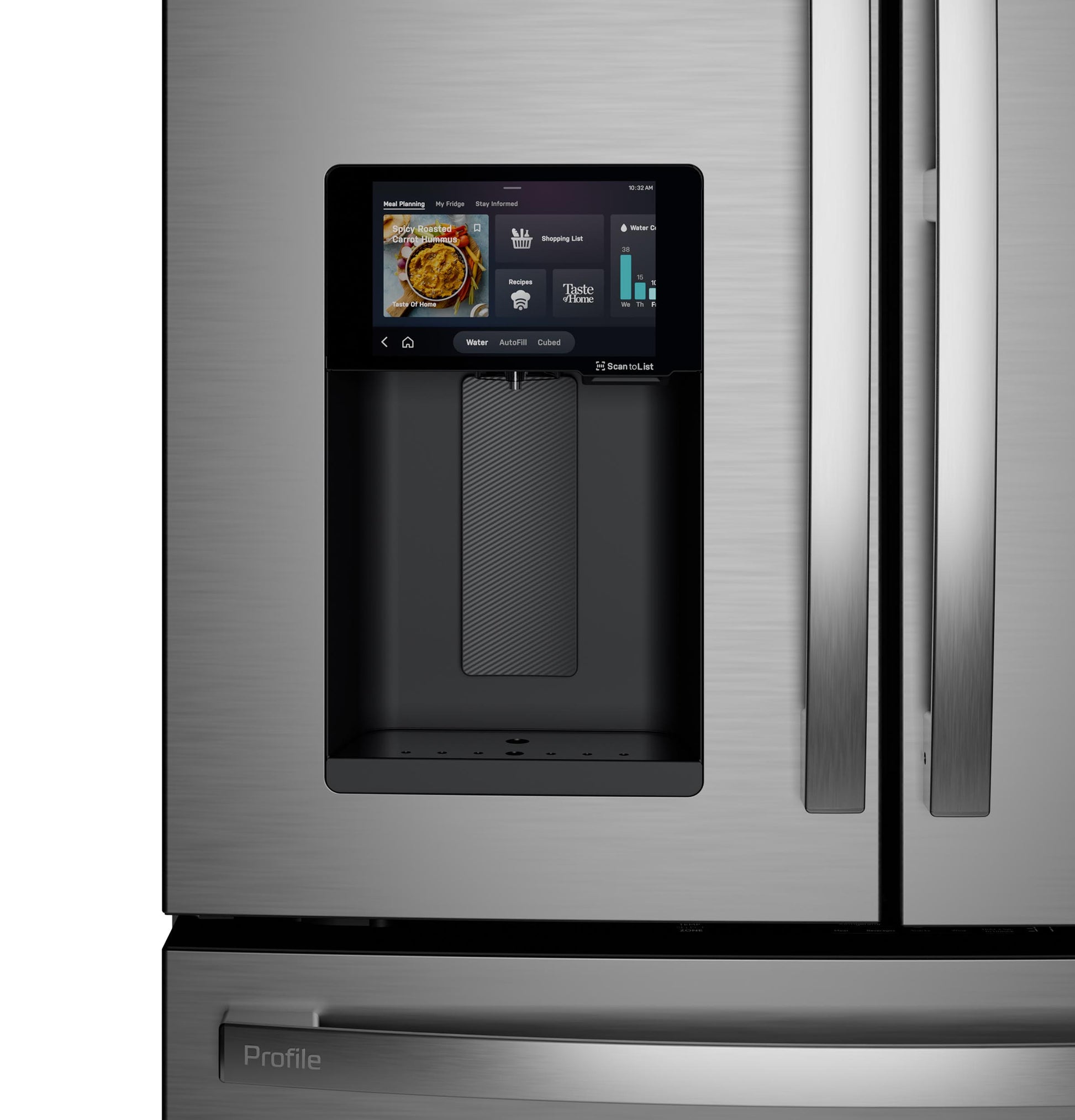 Ge Appliances PVD28HYYFS Ge Profile™ Energy Star® 27.9 Cu. Ft. Smart 4-Door French-Door Refrigerator With Kitchen Assistant™