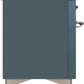 Ilve UM12FDNS3BGC Majestic Ii 48 Inch Dual Fuel Natural Gas Freestanding Range In Blue Grey With Chrome Trim
