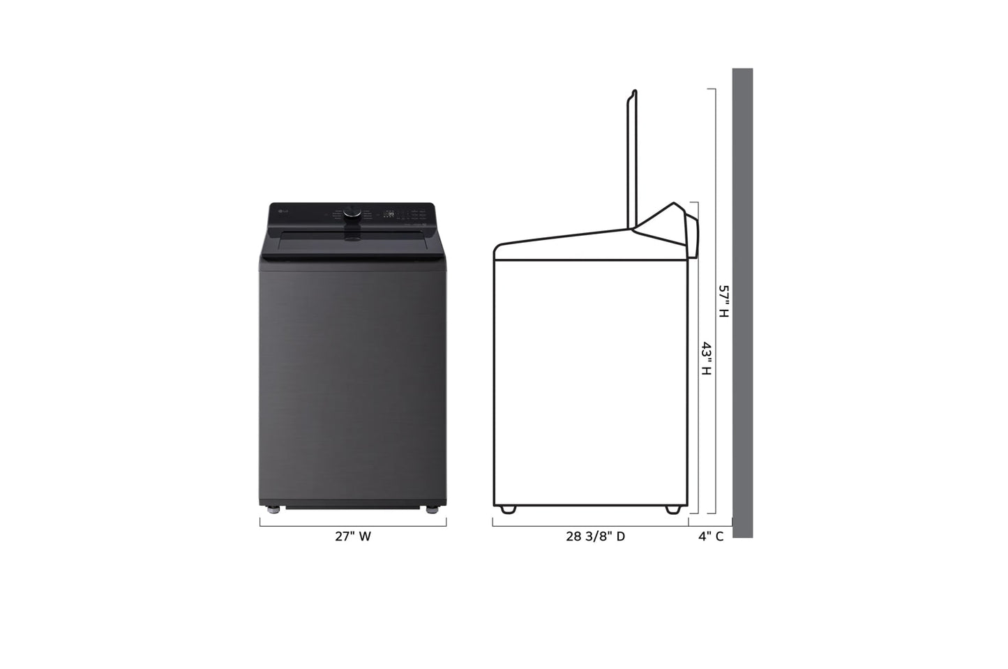 Lg WT8200CL 5.0 Cu. Ft. Mega Capacity Smart Top Load Washer With Easyunload™ & Ai Sensing