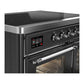 Ilve UMDIB40NR3MGC Ilve Umdib40Nr3Mgc Majestic Iii 40 Inch Induction Range With 6 Elements, 3.82 Cu. Ft. Total Oven Capacity (Triple Glass Door, Graphite Matte, Chrome)