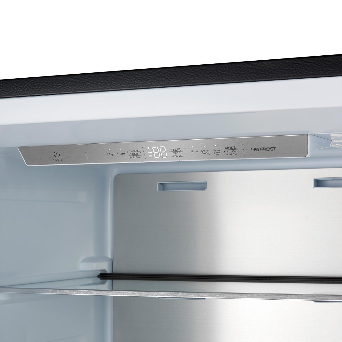 Forno FFFFD172228BLKLS Forno Maderno 28-Inch Convertible Upright Freezer/Refrigerator In Black With Antique Brass Handle, 13.6 Cu.Ft., Left Swing