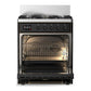 Ilve UM30NR3BKBLP Ilve Um30Nr3Bkblp Majestic Iii 30 Inch Dual Fuel Range With 5 Black Brass Burners, Dual Function Burner Up To 25,000 Btu (Liquid Propane, Triple Glass Door, Glossy Black, Burnished)