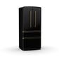 Forno FFFFD179133BLK Forno Luigi 33-Inch French Door Refrigerator, 18 Cu.Ft, Black Finish, Antique Brass Handles, Energy Star Certified