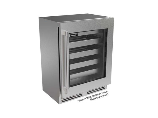 Perlick G5WR24GD G5 Luxe Shallow Depth- Ada 24" Wine Reserve, Glass Door- Factory Right (Adjustable) Hinge - Indoor/Outdoor Rated