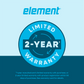 Element Appliance EWD24BES Cellara By Element 24 In., 46 Bottle Dual-Zone Wine Cooler - Stainless Steel