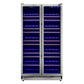 Forno FWCDR664240S Forno Vernazza 40-Inch Side-By-Side Dual Zone Wine Cellar, 25.07 Cu.Ft Capacity, Stainless Steel, Temperature Control, Uv-Protected Glass Door, Wooden Shelves