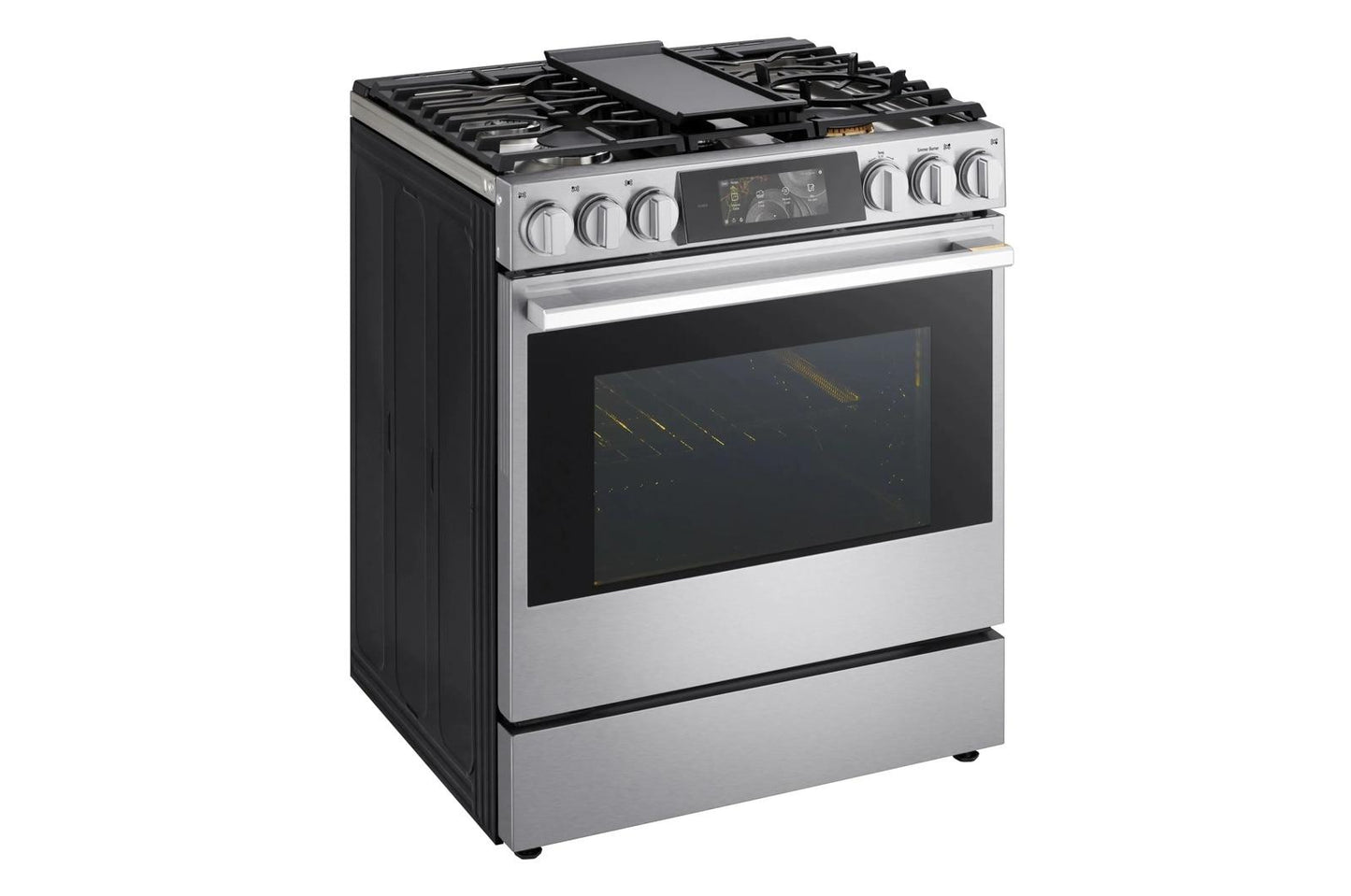 Lg LSGU6339X Lg Signature 6.3 Cu. Ft. Smart Gas Slide-In Range With Dynamic Probake Convection®, Air Fry, Air Sous Vide, Pizza Mode And Ai Gourmet Camera