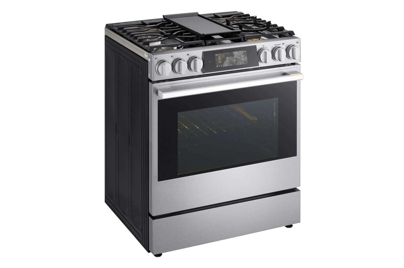 Lg LSGU6339X Lg Signature 6.3 Cu. Ft. Smart Gas Slide-In Range With Dynamic Probake Convection®, Air Fry, Air Sous Vide, Pizza Mode And Ai Gourmet Camera