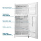 Element Appliance ERT18CSEW Element 18.1 Cu. Ft. Top Freezer Refrigerator - White, Energy Star