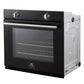 Forno FBOEL137030BLK Forno Vomero 30-Inch Wall Oven, Black, 5 Cu.Ft Capacity, 3550 Watts Convection, Mechanical Controls, Manuel Steam Clean