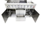 Forno FODKT2520WHT Forno Bulnes 40-Inch Bbq, 95,000 Btu, 5 Burners, Sear & Rotisserie Infrared With Side Burner, Stainless Steel Outdoor Kitchen With 1.8 Cu.Ft. Beverage Center & White Sintered Stone Countertops