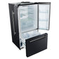 Forno FFFFD178336BLK Forno Rivello 36 Inch French Door Refrigerator In Black With Antique Brass, Internal Water Dispenser, Filtered Ice, Adjustable Shelves, Energy Star Certified