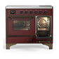Ilve UMDIB40NR3BUB Ilve Umdib40Nr3Bub Majestic Iii 40 Inch Induction Range With 6 Elements, 3.82 Cu. Ft. Total Oven Capacity (Triple Glass Door, Burgundy, Burnished)