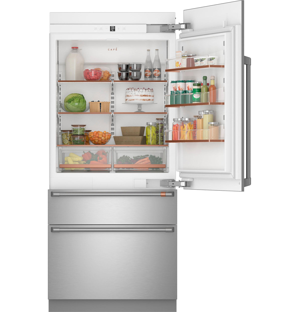 Cafe CIC36RK6ZII Cafe™ 36" Panel-Ready Integrated Bottom-Freezer Refrigerator - Right Swing