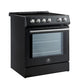 Forno FFSIN098230BLK Forno Leonardo Espresso 30-Inch Slide-In Black Induction Range, Convection Oven, 5 Cooking Zones, Touch Control Panel