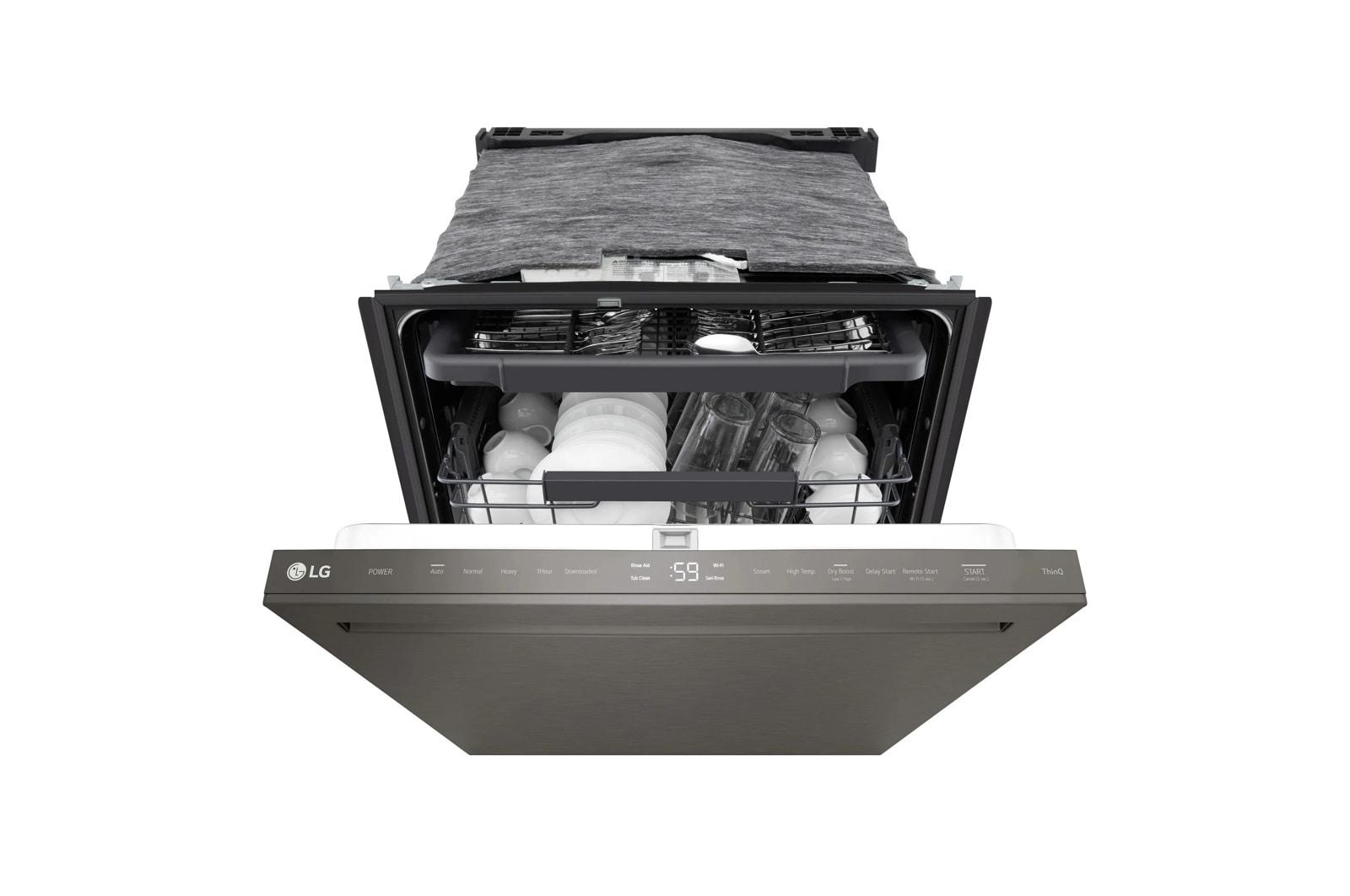 Lg LDNPM545D Smart Flushfit™ Top Control Dishwasher With 1-Hour Wash & Dry, Quadwash® Pro, And Dynamic Heat Dry™ W/Autovent Dry™