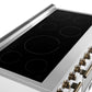 Forno FFSEL601148WHT Forno Paolo 48 Inch Freestanding Electric Range In White With Antique Brass, 6.7 Cu.Ft, True Convection Oven, Energy Efficient