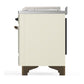 Ilve UM48FSQNR3AWB Ilve Um48Fsqnr3Awb Majestic Iii 48 Inch Dual Fuel Range With 5 Black Brass Burners, Griddle And French Top, Dual Function Burner Up To 25,000 Btu (Natural Gas, Solid Door, Antique White, Burnished)