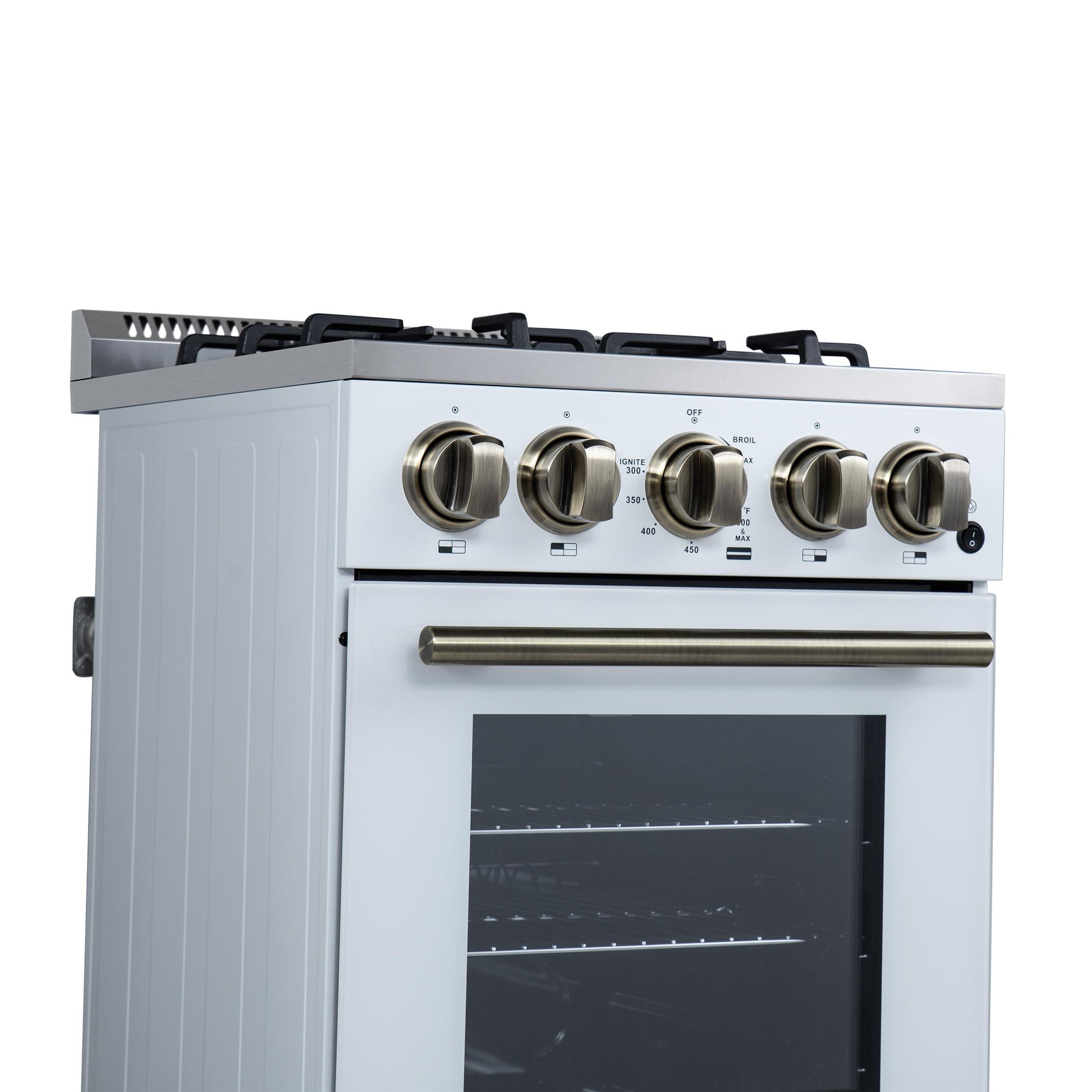 Forno FFSGS626520WHT Forno Lamazze 20 Inch Freestanding Gas Range In White, Compact Design