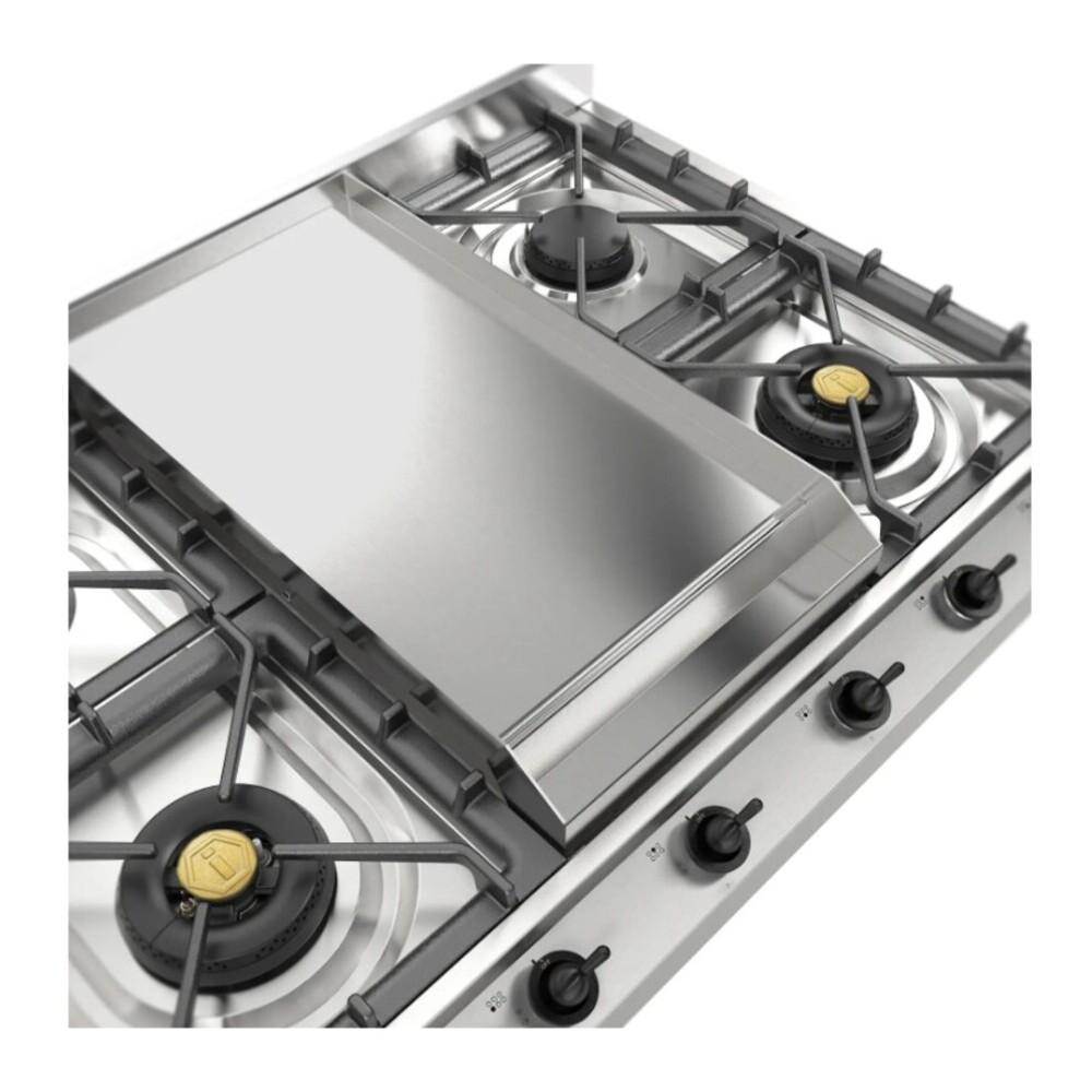Ilve UHCP965FNSSB Ilve Uhcp965Fnssb Nostalgie Ii 36 Inch Gas Cooktop With Griddle, In Stainless Steel (Natural Gas, Burnished)