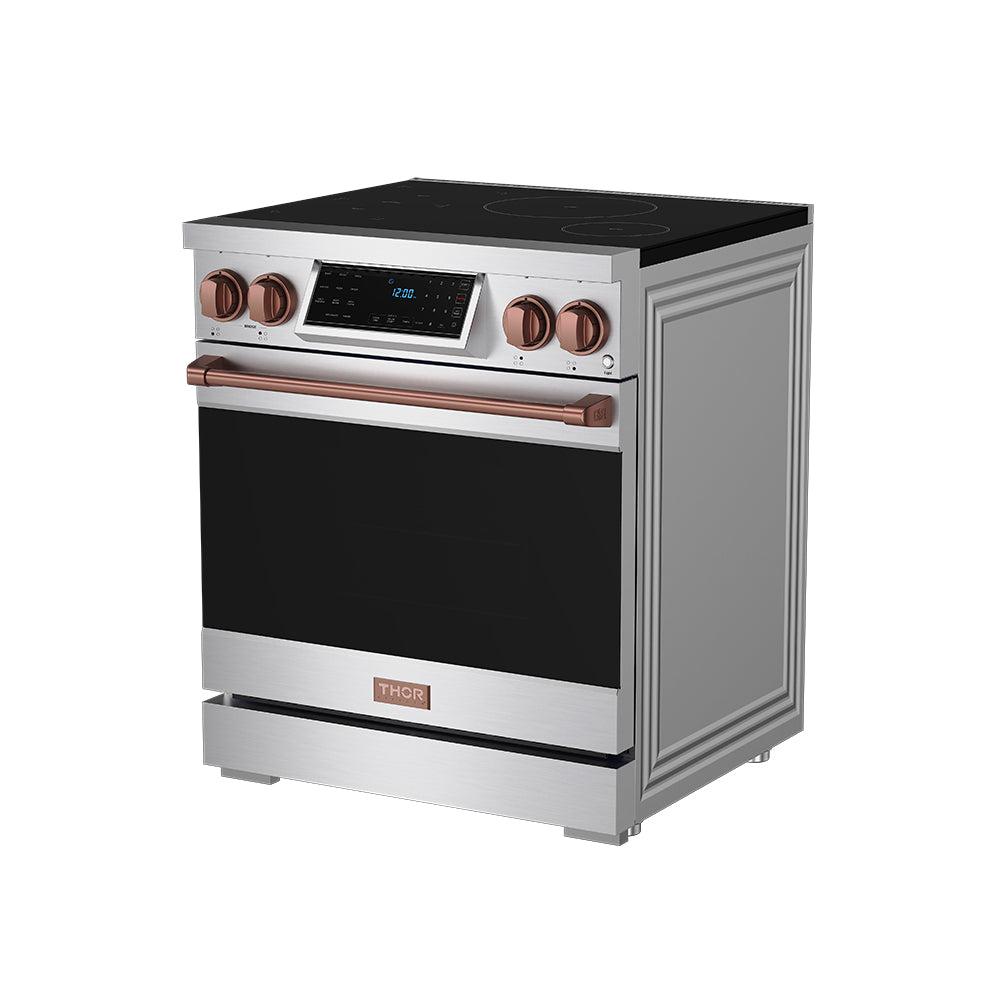 Thor Kitchen RSI30RSG 30 Inch Professional Induction Range With Tilt Panel Touch Control In Stainless Steel And Rose Gold Gordon Ramsay Series