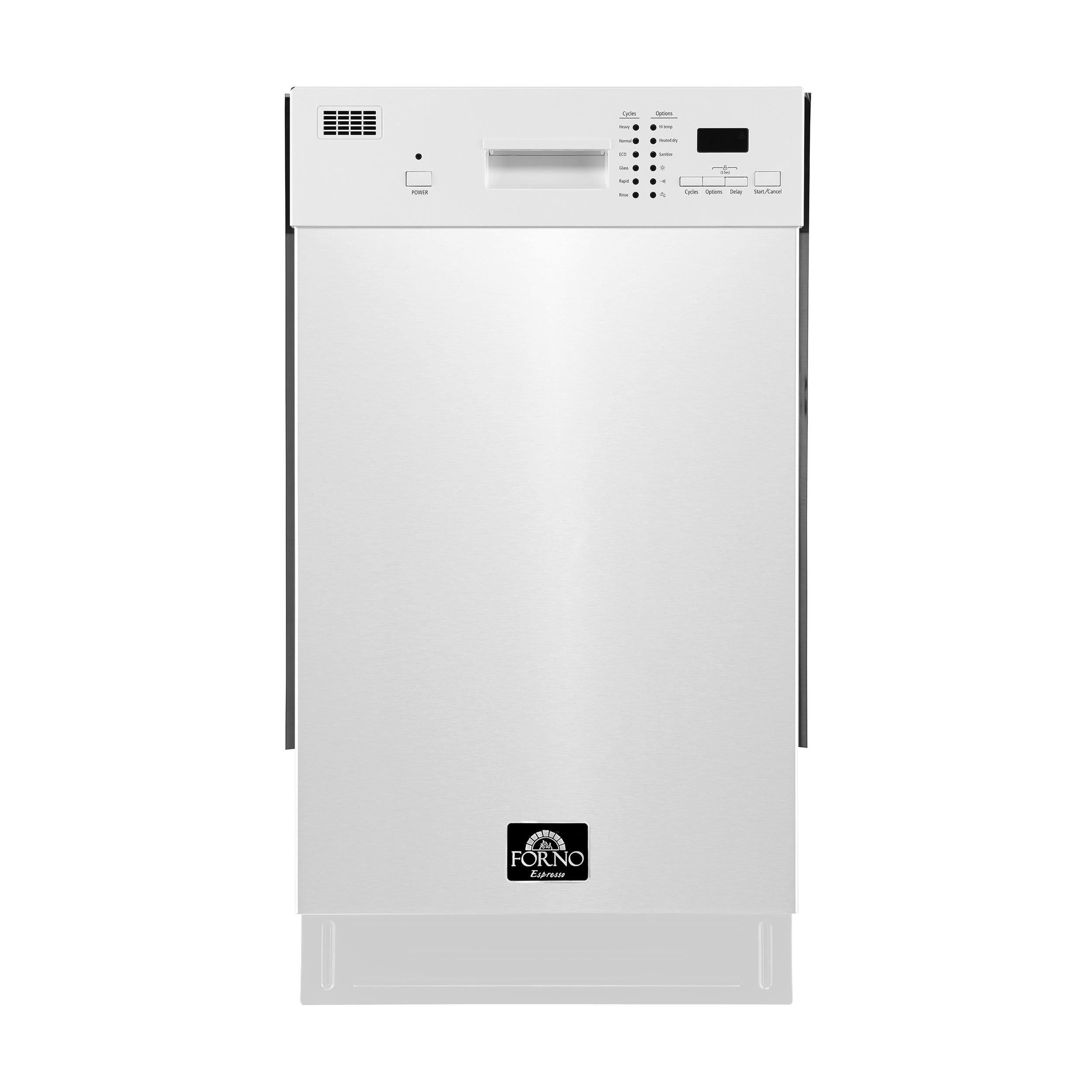 Forno FDWBI804118WHT Forno Polo 18-Inch Built-In White Dishwasher, 8 Place Settings, Energy Star Certified, 52 Dba