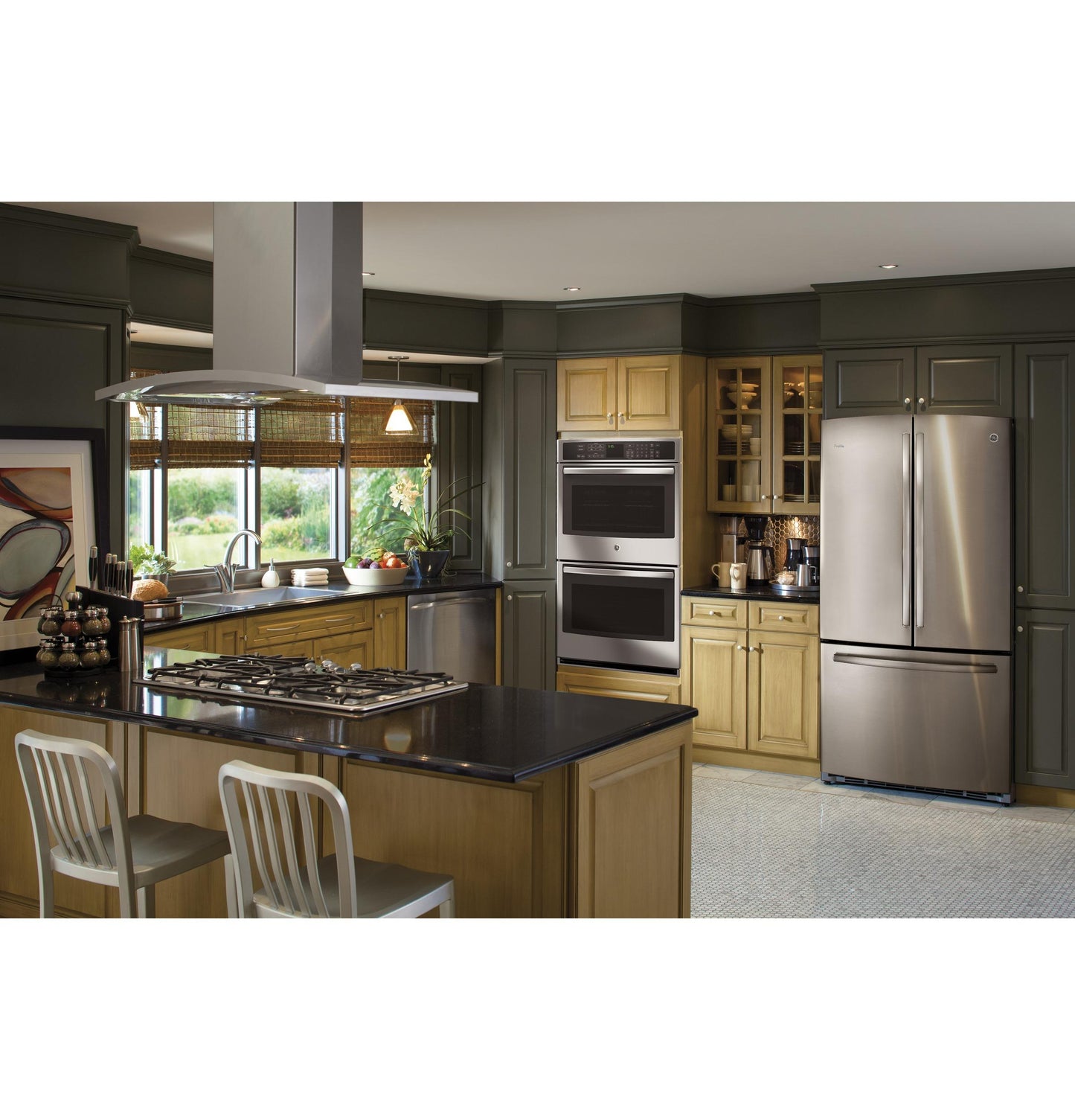 Haier UVI7361SWSS 36" Island-Mount Chimney Hood