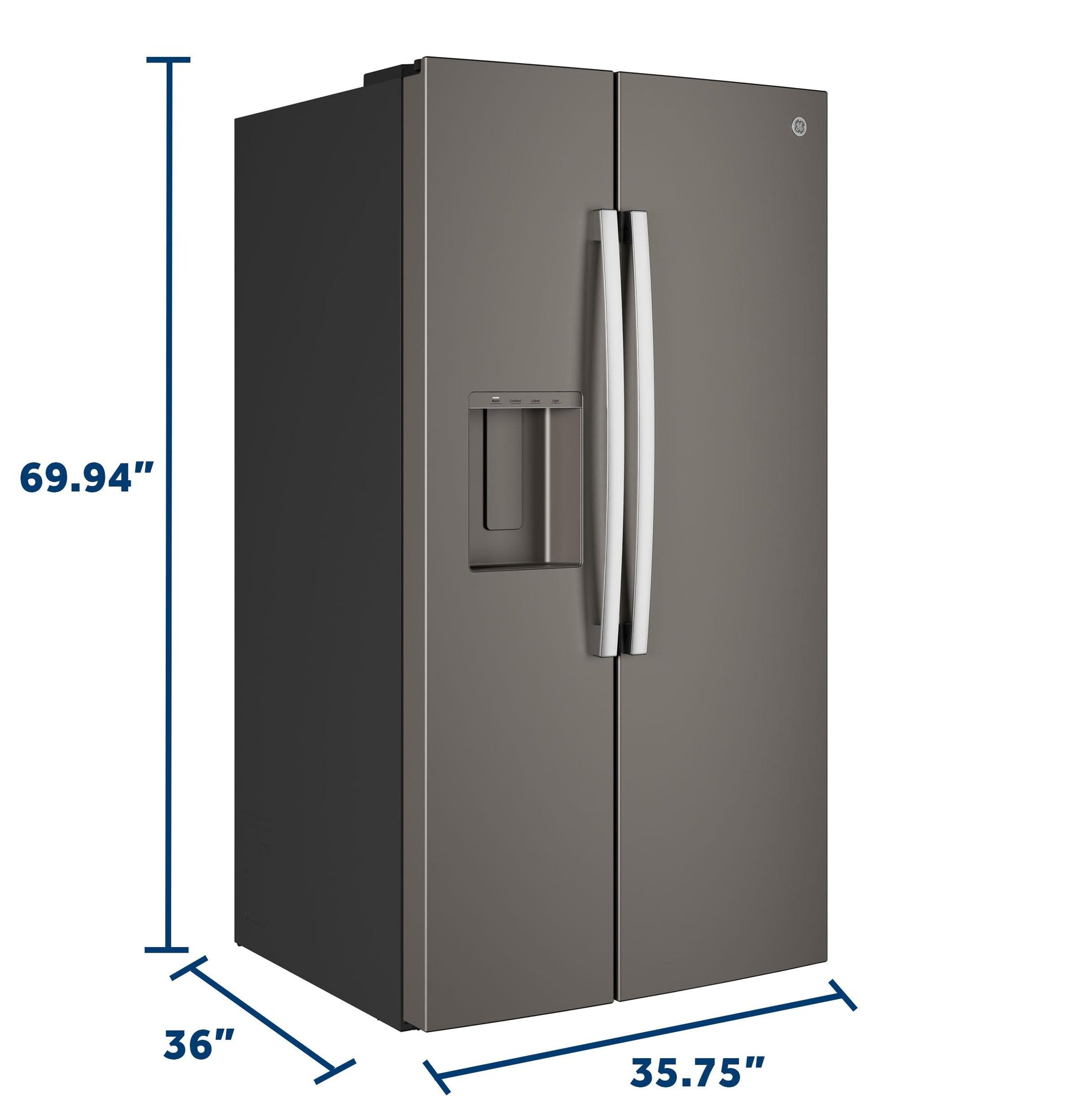Ge Appliances GSS28NMYES Ge® 27.9 Cu. Ft. Side-By-Side Refrigerator With Extra Tall Dispenser And In-Door Icemaker