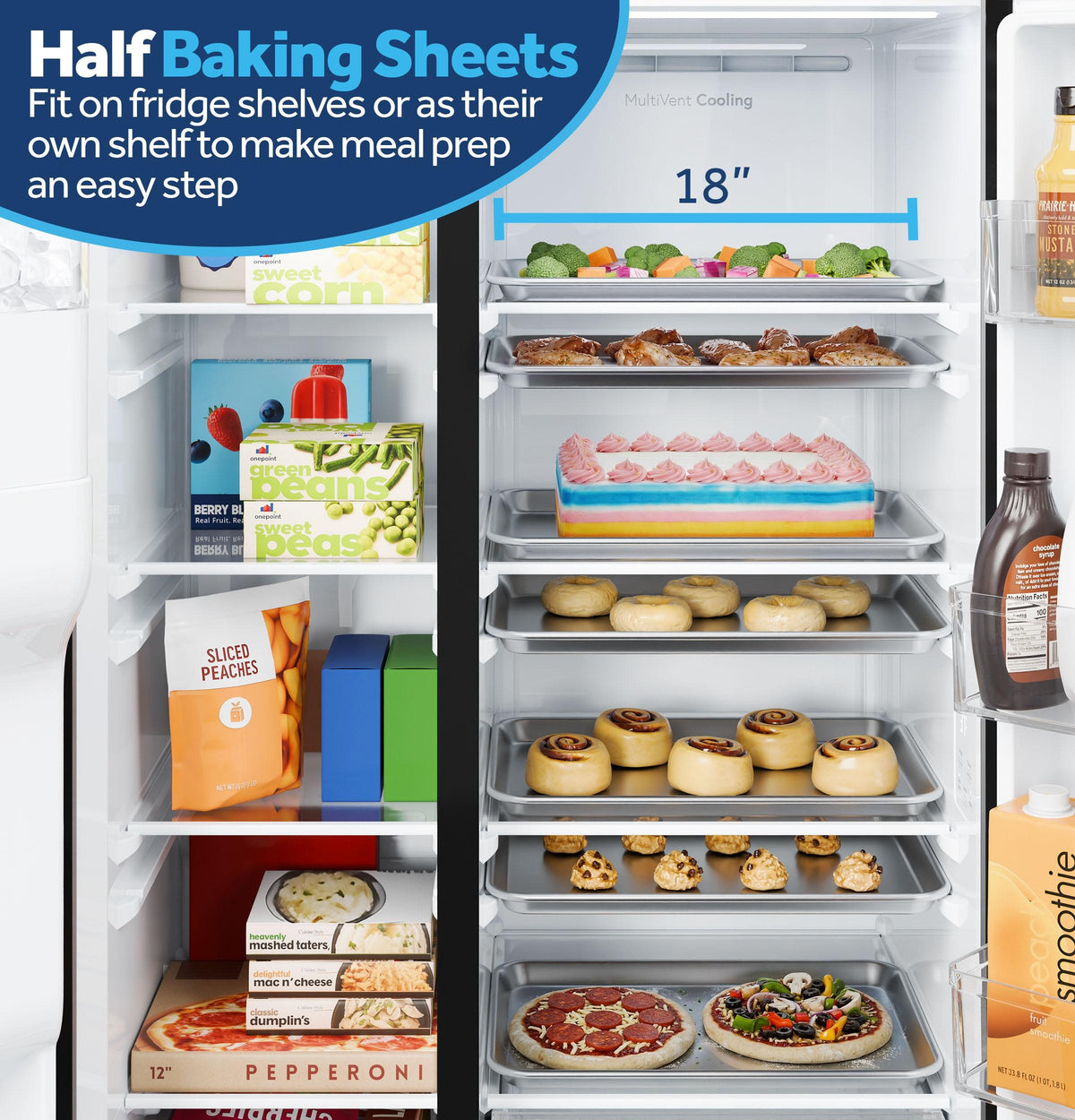 Ge Appliances GZS24NYYFS Ge® 23.6 Cu. Ft. Counter-Depth Side-By-Side Refrigerator With Extra Tall Dispenser And In-Door Icemaker