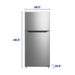 Element Appliance ERT21CSCS Element 20.5 Cu. Ft. Top Freezer Refrigerator - Stainless Steel