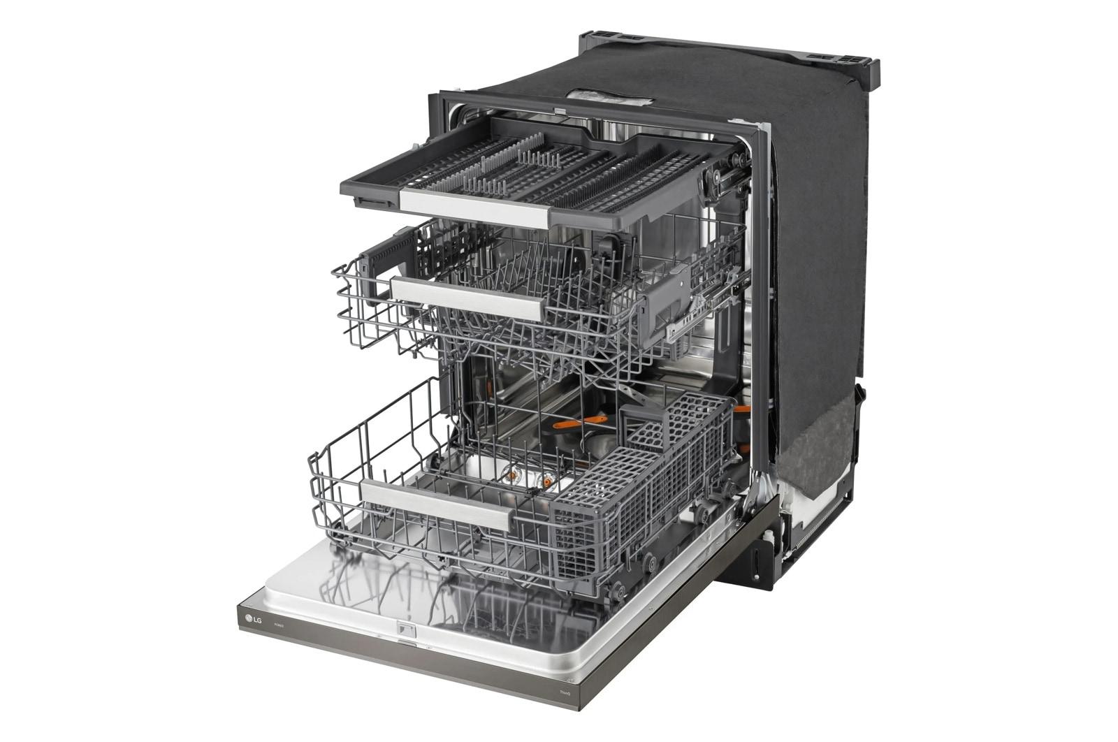 Lg LDNPH753D Smart Flushfit™ Top Control Dishwasher With 1-Hour Wash & Dry, Quadwash® Pro, Truesteam® And Dynamic Heat Dry™ W/Autovent Dry™