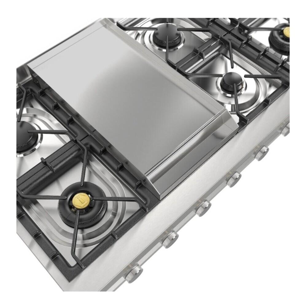 Ilve UHCP48FSSLP Ilve Uhcp48Fsslp Professional Plus Ii 48 Inch Built-In Gas Rangetop With Griddle, In Stainless Steel (Liquid Propane)