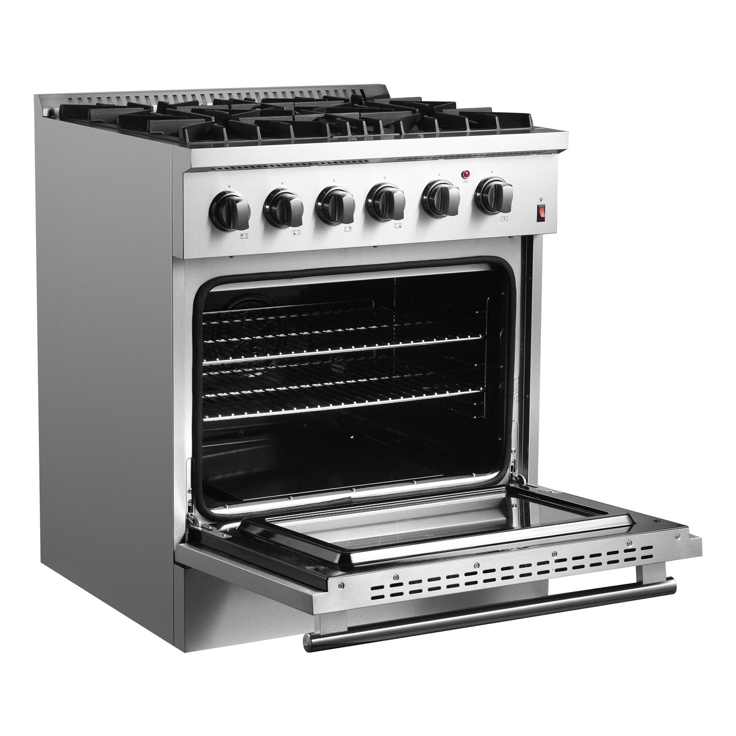 Forno FFSGS619730 Forno Marco 30-Inch Dual Fuel Range, Stainless Steel, 4 Burners, 37,000 Btu, True Convection Oven, Energy Efficient