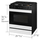 Samsung NSG6DB870012 Bespoke 6.0 Cu. Ft. Smart Slide-In Gas Range With Smart Oven Camera & Illuminated Precision Knobs In White Glass