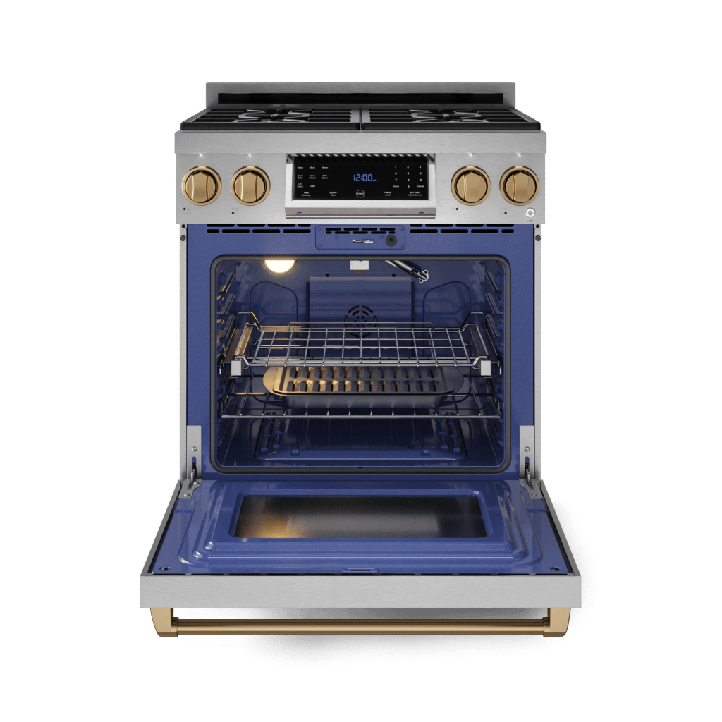 Thor Kitchen RSG30BRZ 30 Inch Professional Gas Range With Tilt Panel Touch Control In Stainless Steel/Bronze Gordon Ramsay Series - Rsg30-Brz