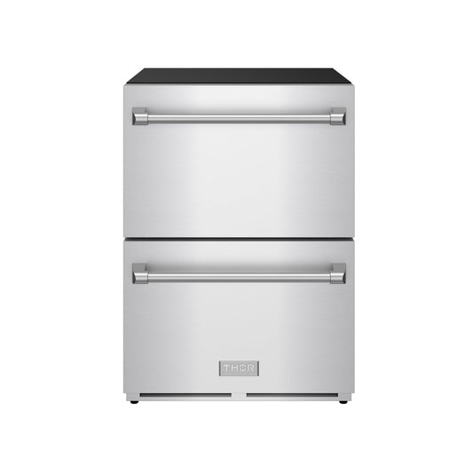 Thor Kitchen RF24U 24 Inch Undercounter Built-In Or Freestanding Drawer Refrigerator - Stainless Steel Gordon Ramsay Series