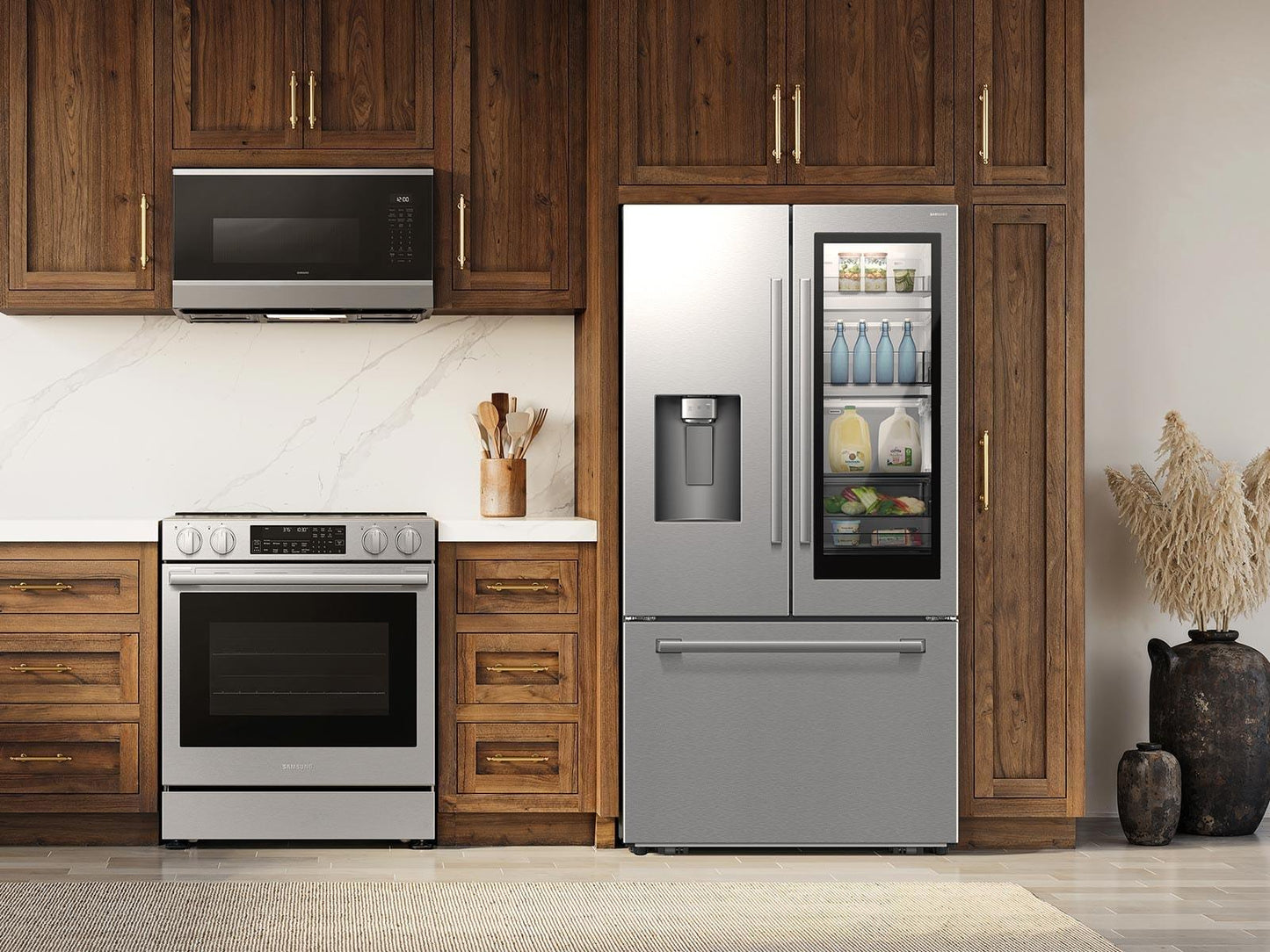 Samsung RF80H30CER Bespoke Ai 3-Door French Door Autoview™ Zero Clearance Fit 29 Cu. Ft.