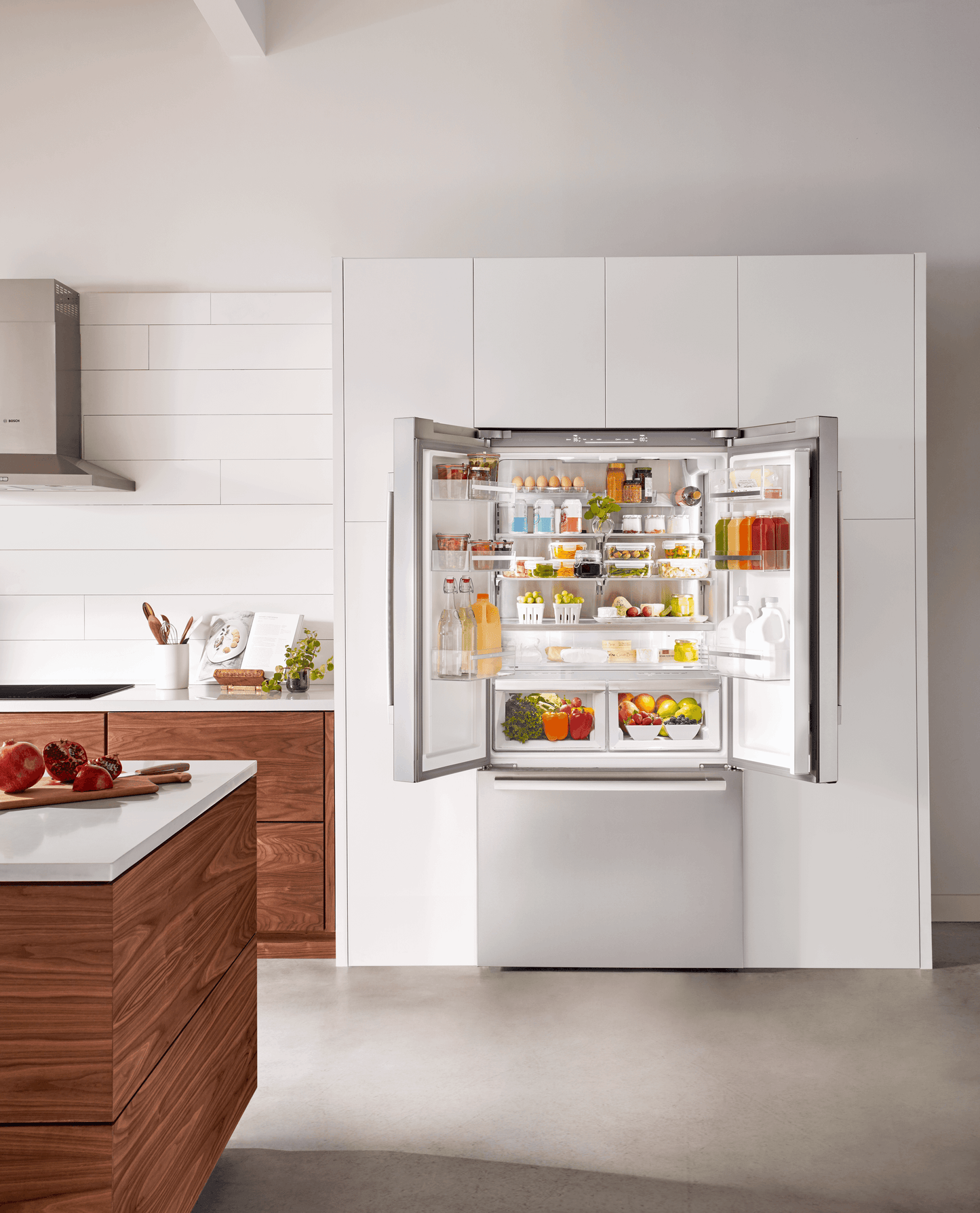 Bosch B36CT84SNS 800 Series, French Door Bottom Freezer, Multi Door, 36'', Brushed Steel (With Anti-Fingerprint)