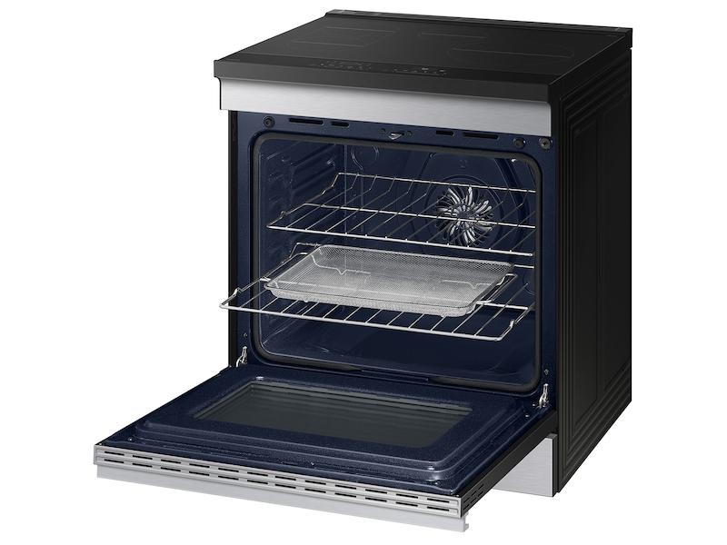 Samsung NSI6DG9500SR Bespoke 6.3 Cu. Ft. Smart Slide-In Induction Range With Ambient Edge Lighting™ & Air Sous Vide In Stainless Steel