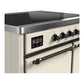 Ilve UMDIB40QNR3AWB Ilve Umdib40Qnr3Awb Majestic Iii 40 Inch Induction Range With 6 Elements, 3.82 Cu. Ft. Total Oven Capacity (Solid Door, Antique White, Burnished)