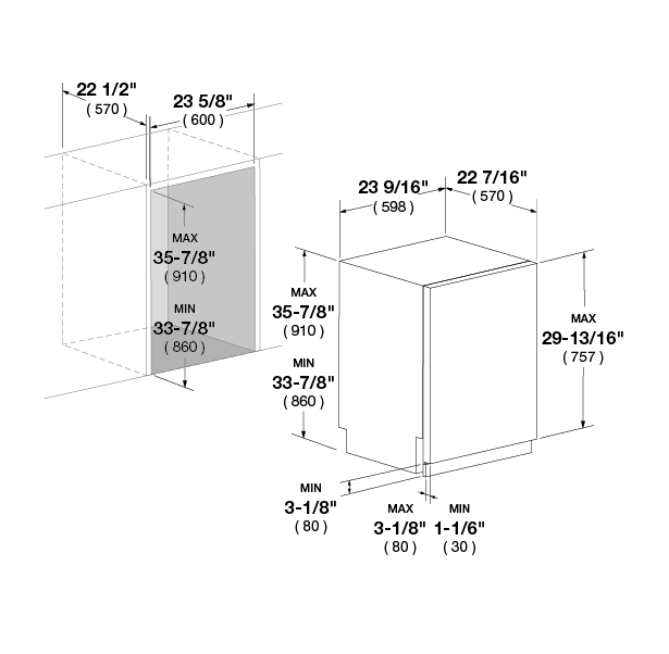 Fulgor Milano F7DWT24SS1 24" Stainless Steel Built-In Dishwasher