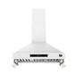 Forno FRHWM550336WHT Forno Venezia 36 Inch Wall-Mounted Range Hood In White With Touch Controls And Baffle Filters