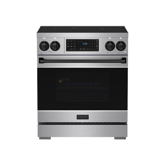 Thor Kitchen RSI30BLK 30 Inch Professional Induction Range With Tilt Panel Touch Control In Stainless Steel And Black Gordon Ramsay Series
