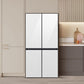 Samsung RM80F22WEW Bespoke 22 Cu. Ft. Counter Depth 4-Door French Door Refrigerator With Zero Clearance Fit & Food Showcase Door In White Glass