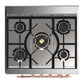 Ilve UM30NR3AWP Ilve Um30Nr3Awp Majestic Iii 30 Inch Dual Fuel Range With 5 Black Brass Burners, Dual Function Burner Up To 25,000 Btu (Natural Gas, Triple Glass Door, Antique White, Copper)