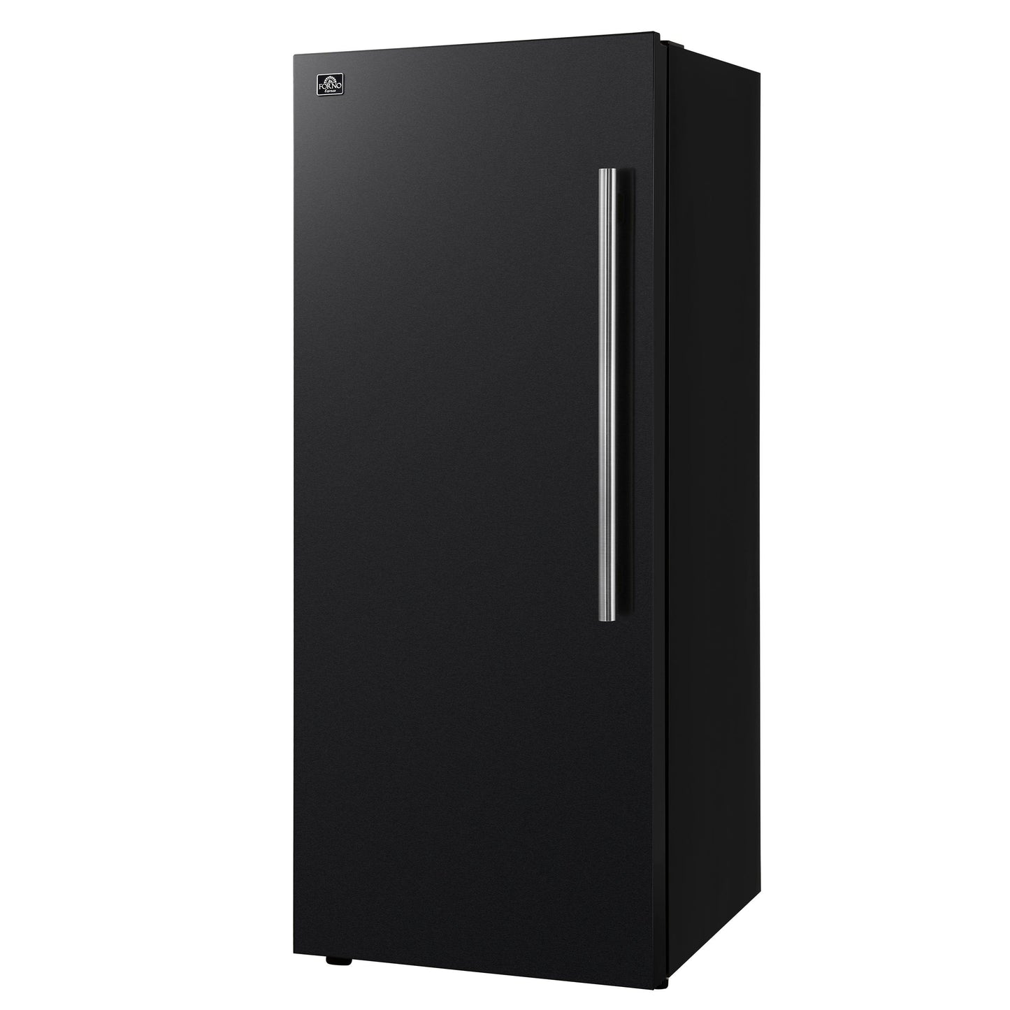 Forno FFFFD172228BLKLS Forno Maderno 28-Inch Convertible Upright Freezer/Refrigerator In Black With Antique Brass Handle, 13.6 Cu.Ft., Left Swing