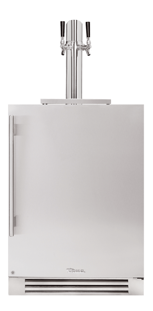 True Caliber TUR24DDRSSC 24 Inch Undercounter Beverage Dispenser - Tap: Dual, Door: Solid Stainless - Stainless Steel Finish, Stainless Steel Hardware, Right Hinge