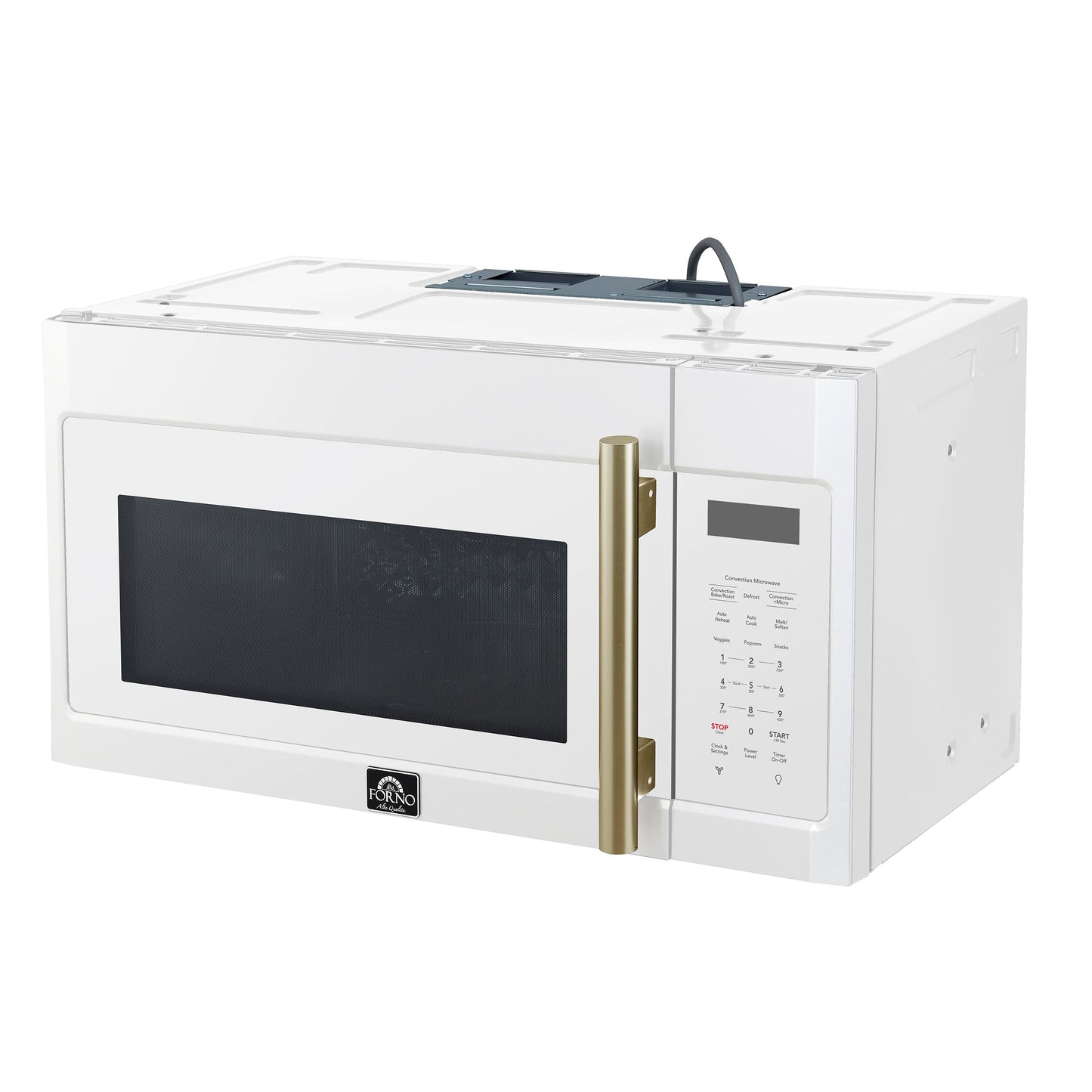 Forno FOTR303830WHT Forno Fornace 30-Inch Over The Range Convection Microwave, White - 1.5 Cu.Ft, 300 Cfm Vent, Touch Control, Led Light