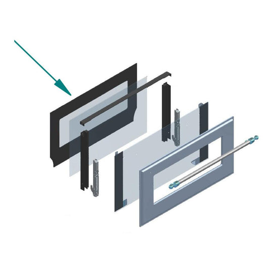Ilve EA7814004110000 Ilve Parts Ea7814004110000 Inside Door Glass For Uov 80 E3 Ovens (A/504/86/94)